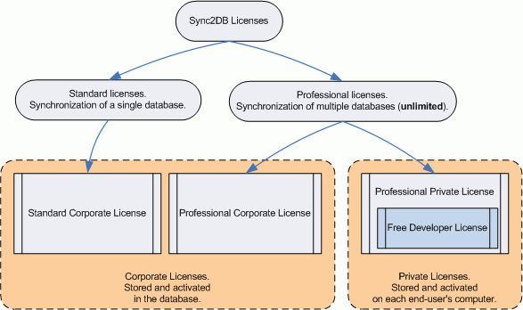Sync2DB Standard vs Professional License